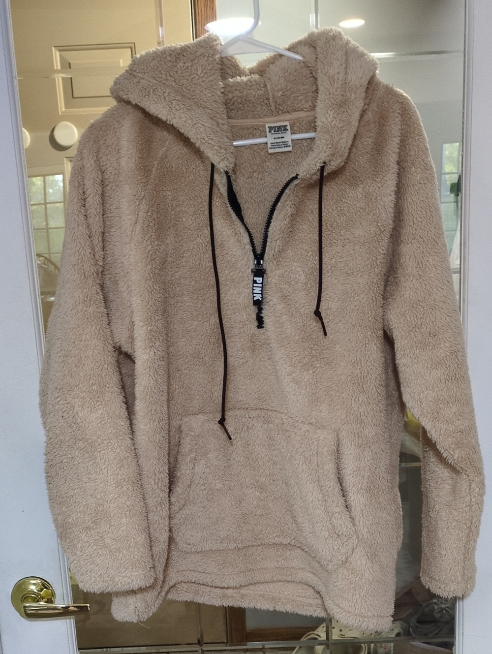 PINK Victoria's Secret Women’s Sherpa Half-Zip Hoodie